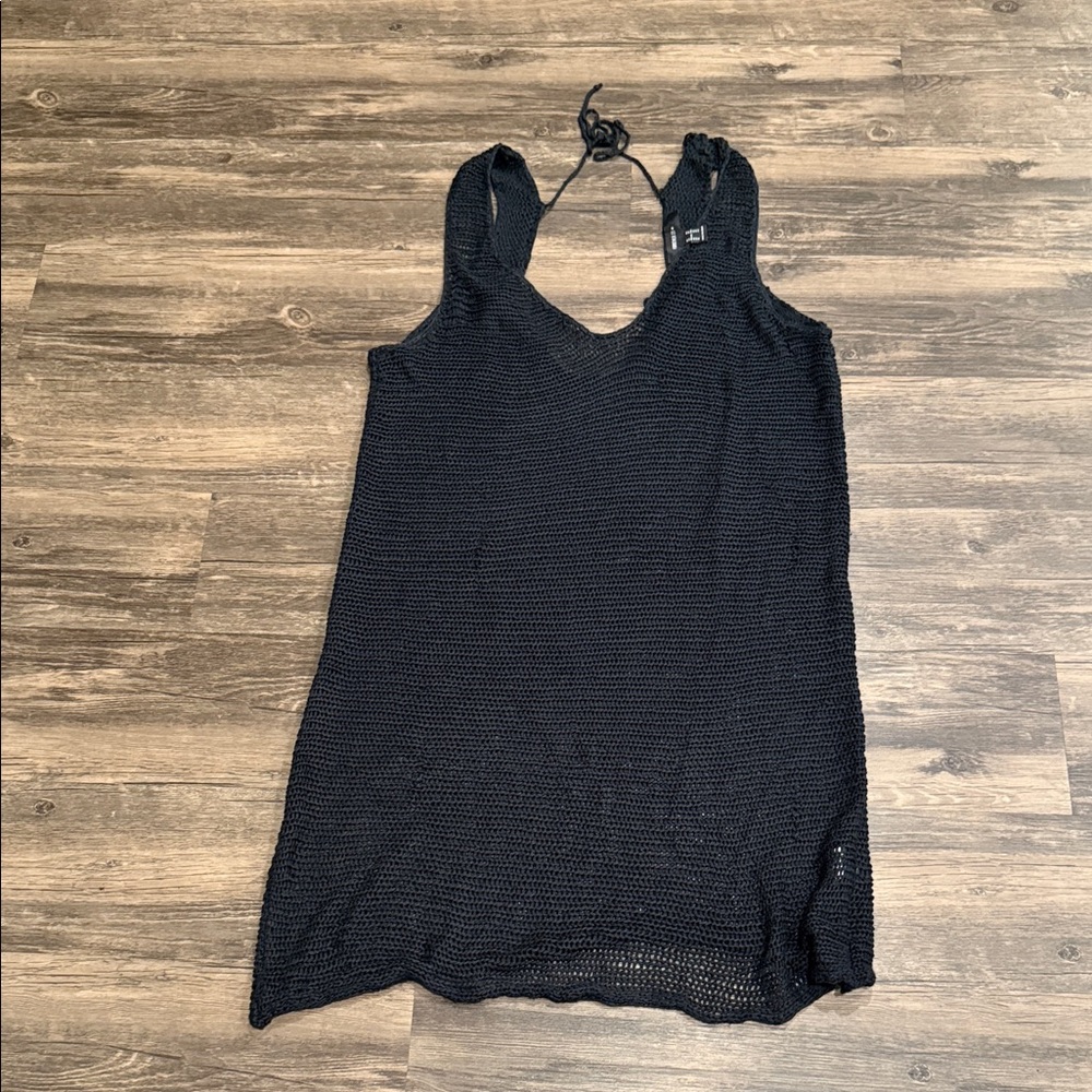 Black Knit Sleeveless Top